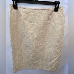 Nipon Boutique Ivory Textured Pencil Skirt Size 14